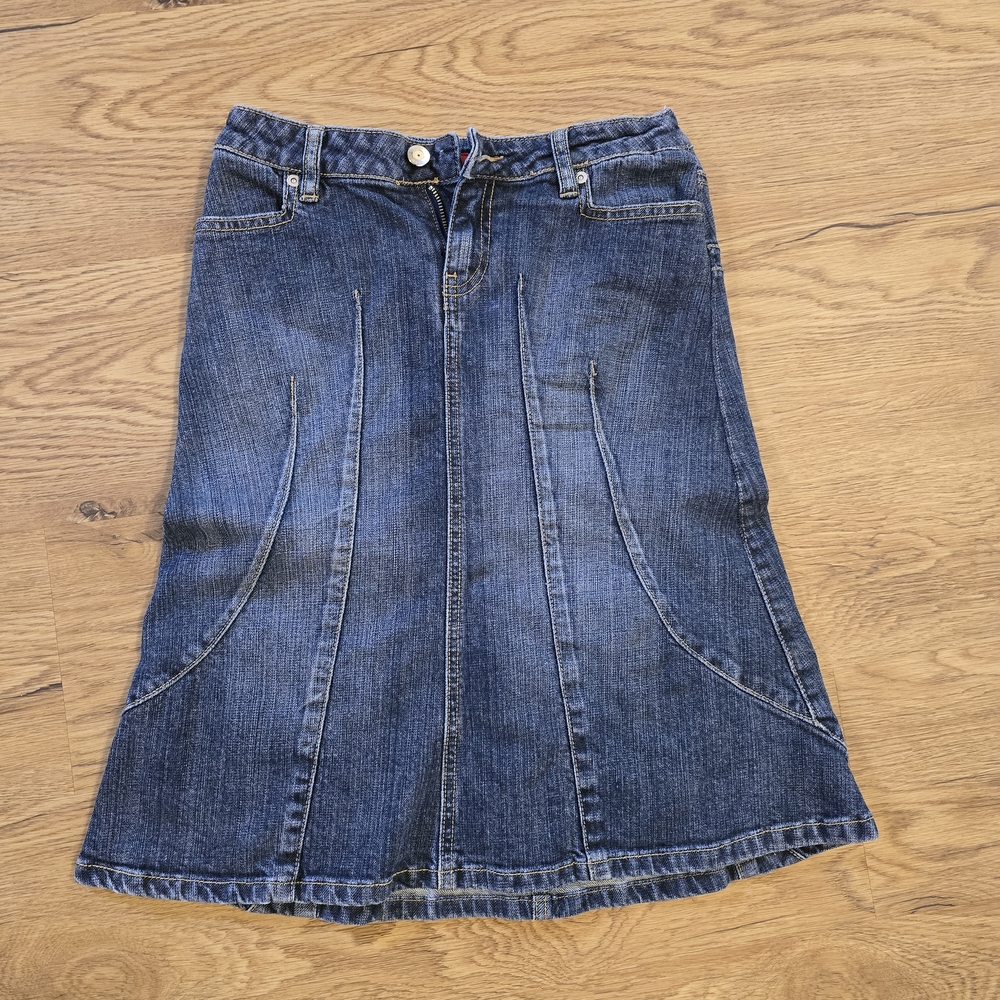Smart Set A-Line Denim Skirt - Indigo